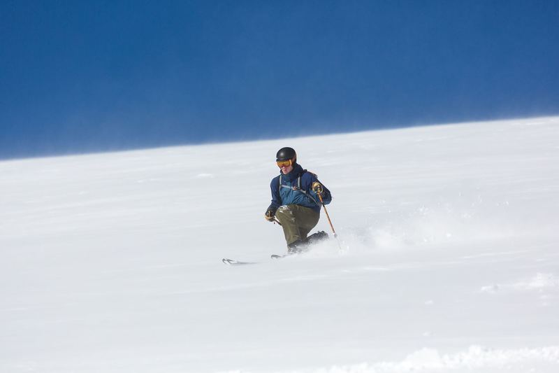 Scot cruising down a flank of Homestake Peak.