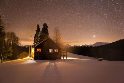 Stars over Harry Gates Hut