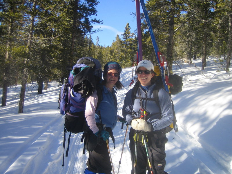 The first part of the approach might be faster walking than skiing...