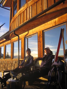 Sunset at Uncle Bud's hut