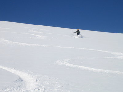 Megan soaks up the goods.