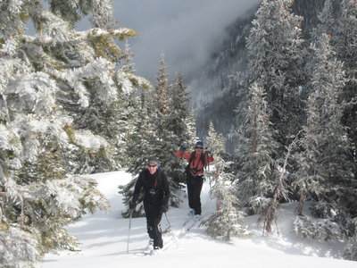 Steep climbing up New York Mountain