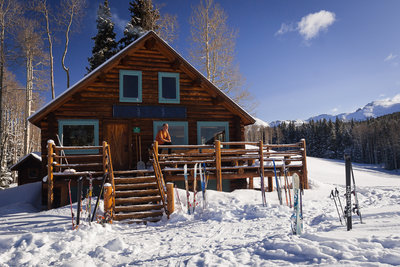 Colorado sun at the Harry Gates Hut