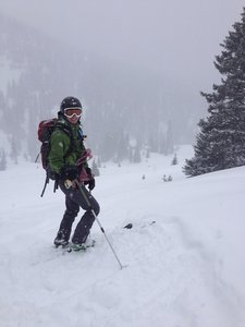 Snow bunny. If you look hard, below in the trees is the rooftop of the Addie S.