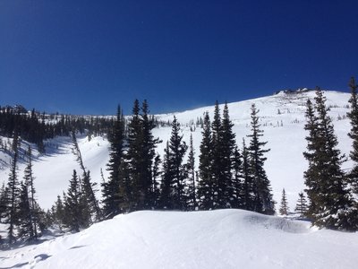 Looking up the East face.