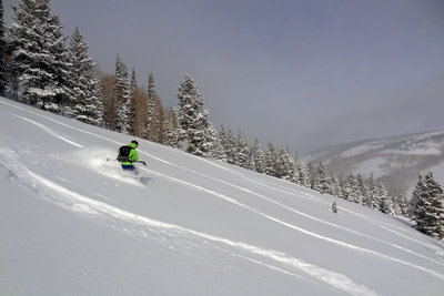 Brian hitting some nice Utah powder at Garden City.