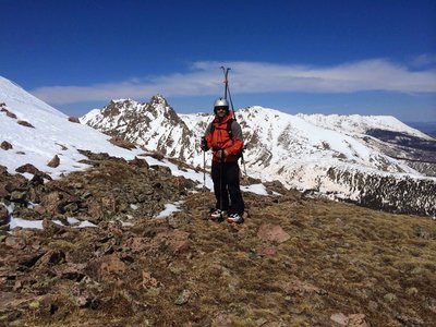 Amazing views from the summit of the trail.  This is my partner: Collin.  He was waiting for me for a while up there, because I was in terrible shape and took a long time to summit.