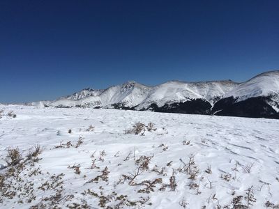 View of Parry Peak from the summit of the trail.  Looking to the North (and slightly West), you can see the Cirque Trail at Winter Park.