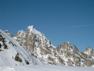 Looking North from Albright Peak at the Grand Teton.