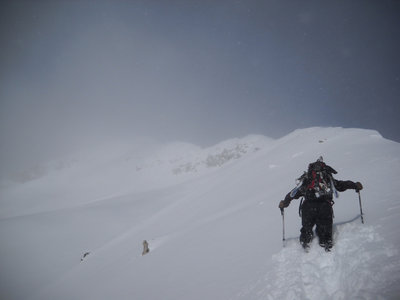 Ascending on the lower East Ridge of Buck Mountain