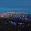 The Bridger Mountain Range at sunrise.