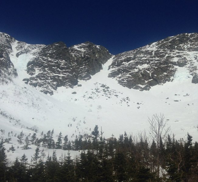 Central Gully in center of picture. Taken April 2nd, 2014