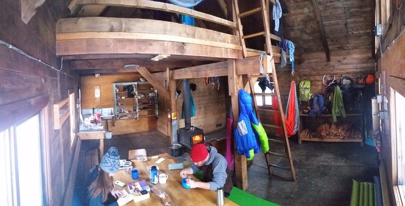 Keiths Hut interior on a lazy morning.