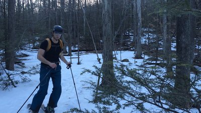 Skiing the lower section of Kings Line on April 1!
