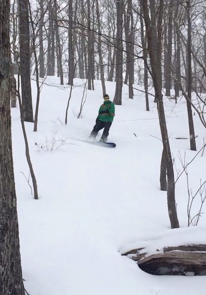 Nice turns at Spring Farm upper glades in 2015 winter!