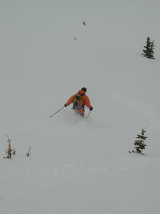 Enjoying Butler Gulch powder!