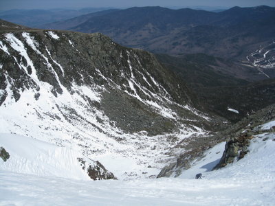 Starting the descent in Left Gully.