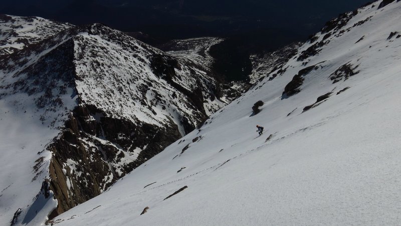 Perfect conditions on the North Face in June 2015. Good coverage all the way down the face.