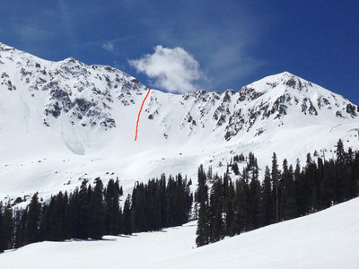 View of North Pole from mid-mountain.