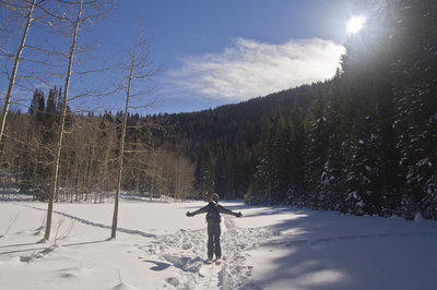 Arriving in the sunshine in Greens Basin!