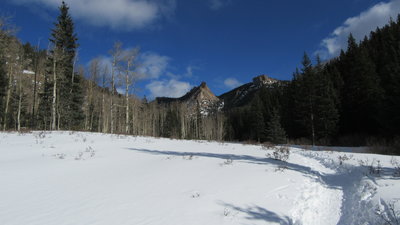 This is looking east up the Crags drainage.