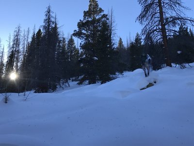 Getting sendy on some puffy, low-angle pillows below Red Mountain.