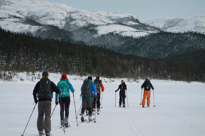 Our group crosses Fox Pond in the southeast hills!