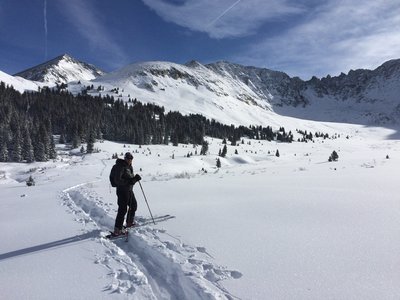 The skin toward Atlantic Peak in Mayflower Gulch is gorgeous.