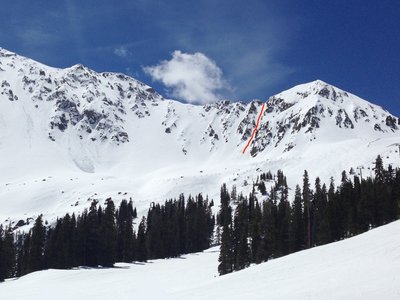 View of First Notch from mid-mountain.