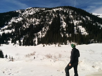 Looking up from the parking area, the options seem endless!
