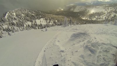 At the top of Sunny Delight and about to drop in, try and contain your excitement!