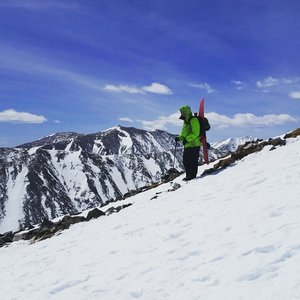 What a view! This is looking back toward the false summit.