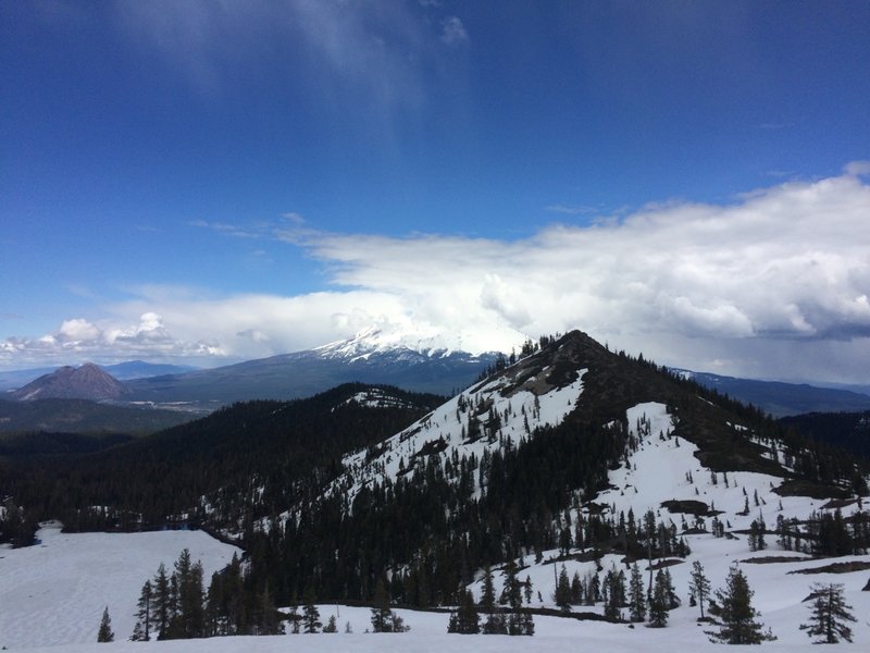 Shasta from halfway up to the Castle Lake Peak.