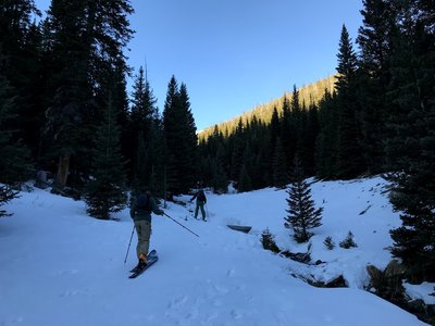 Creek crossing in low-snow December.