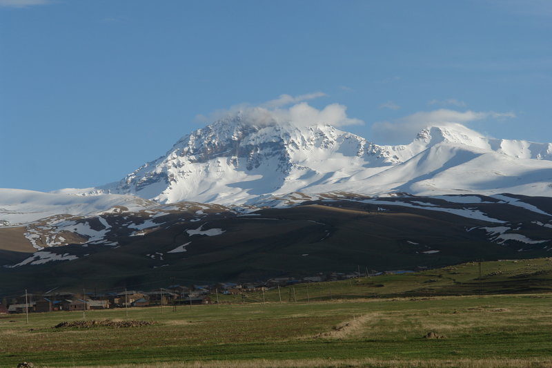 Mount Aragats from afar.