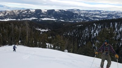 Looking down the Medows NE side