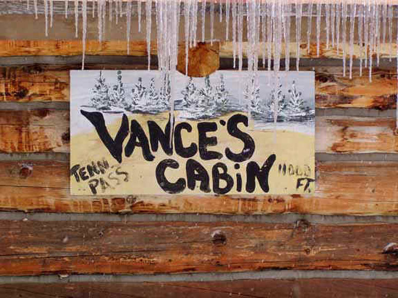 Vance's Cabin Sign
