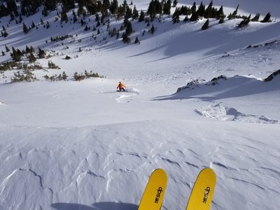 Carl Pluim dropping in at the Hidden Knoll