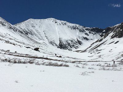 Beta photo of the North Face of Democrat, from the approach
