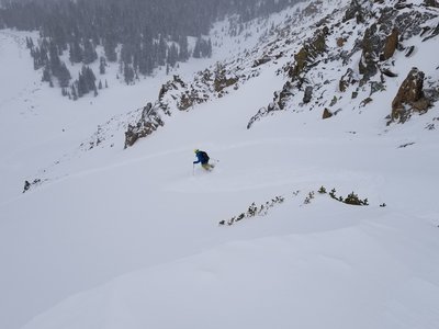 Initial drop in point, right of Postage Stamp