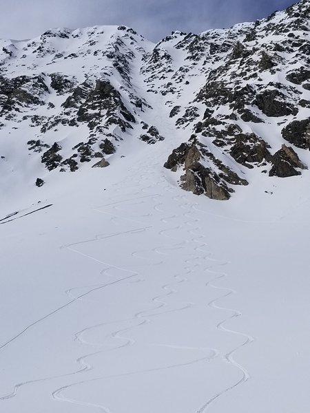 Skied Dead Dog on March 17th, 2018 from the top with Carl Pluim and John Vallequette