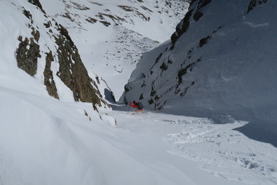 Skier in the top of Shooting Star