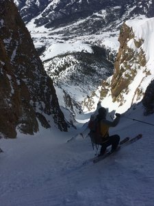 Upper portion of Lightning Bolt couloir.