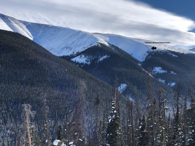 Showing the drop in point from highway 40, this picture was taken from the last switchback heading to WinterPark