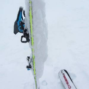On wet snow days, getting to the top of the cone may be a bit of a challenge.