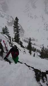 Top of route downclimb