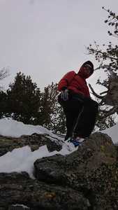 Top of route downclimb