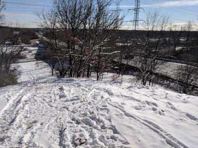 Looking down Kingery Couloir