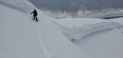 Skiers left side entrance to Frankenstein April 20th, 2019, Berthoud Pass, Second Creek