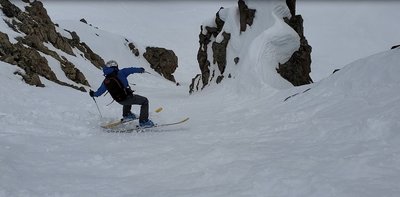 KG skiing Frankenstein April 20 2019, Berthoud Pass, Second Creek